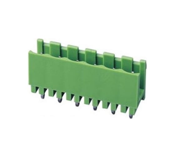 Изображение товара Клеммник Dinkle 6 контактов "вилка" шаг 5.08 мм откр., вертик. на пл. 2EHDV-06P Т02150506