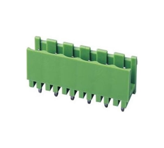 Изображение товара Клеммник Dinkle 8 контактов "вилка" шаг 5.00 мм откр., вертик. на плату 5EHDV-08P Т02150472