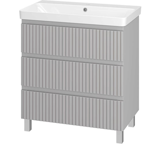 Изображение товара Напольная тумба Brevita Victory 80, 3 ящика, серая VIC-07080-50-03Я