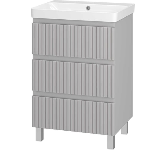 Изображение товара Напольная тумба Brevita Victory 60, 3 ящика, серая VIC-07060-50-03Я