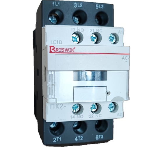 Изображение товара Контактор Briswik ПК2-02511230LC1D 25А 230V/AC 1НО/1НЗ LC1D02511P7.BR