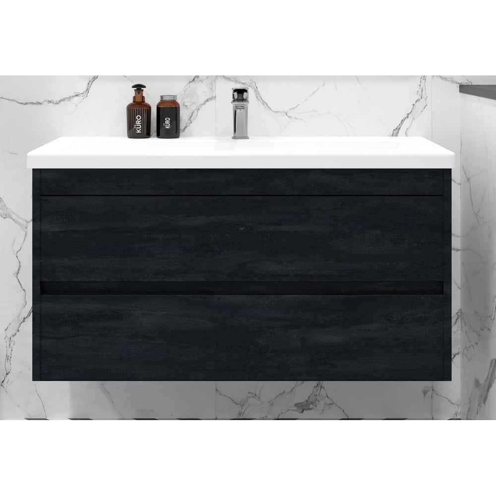 Изображение товара Подвесная база под раковину Art&Max FAMILY-M Hard Coal 1000x480 мм с 2 выкатными ящиками