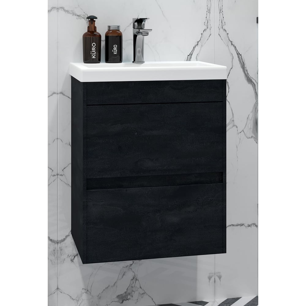 Изображение товара Подвесная база под раковину Art&Max FAMILY-M Hard Coal 400x350x550 мм