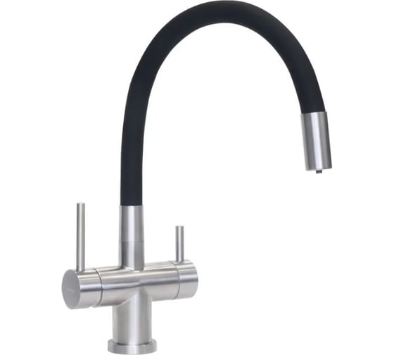 Изображение товара Смеситель LONGRAN Sprint logic LM2198, Stainless Steel/Black LM2198 SS BL