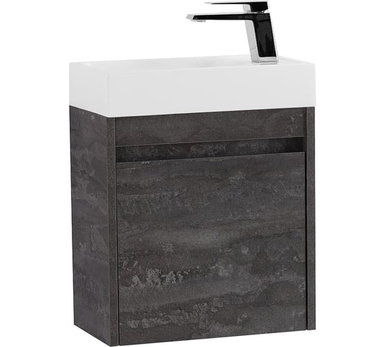 Изображение товара База под раковину подвесная с одной распашной дверцей Art&Max FAMILY-M Iron Stone, 500x270x500 мм Family-M-500-1D-SO-IS
