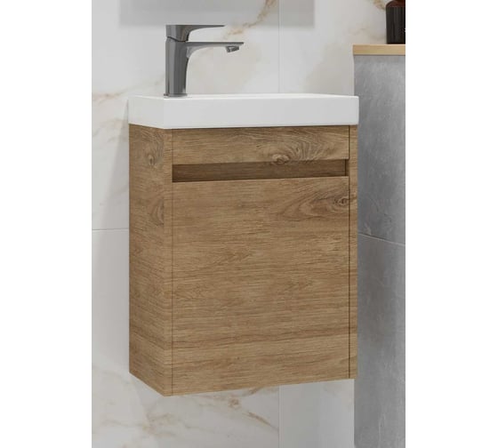 Изображение товара База под раковину подвесная с одной распашной дверцей Art&Max FAMILY-M Harbor Golden, 500x270x500 мм Family-M-500-1D-SO-HG