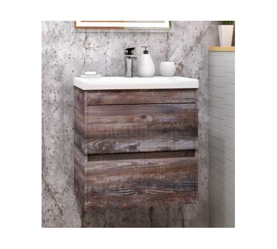 Изображение товара База под раковину подвесная с двумя выкатными ящиками Art&Max FAMILY Pino Esotica, 500x350x550 мм Family-500-2C-SO-PE