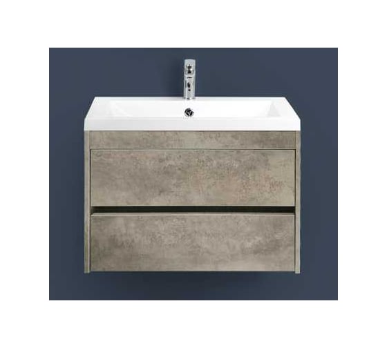 Изображение товара База под раковину подвесная с двумя выкатными ящиками Art&Max FAMILY Cemento Veneto, 750x480x550 мм Family-750-2C-SO-CV