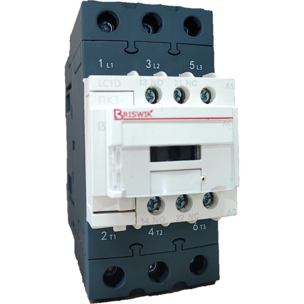 Изображение товара Контактор Briswik ПК3-04011400LC1D 40А 400V/AC 1НО/1НЗ LC1D04011V7.BR