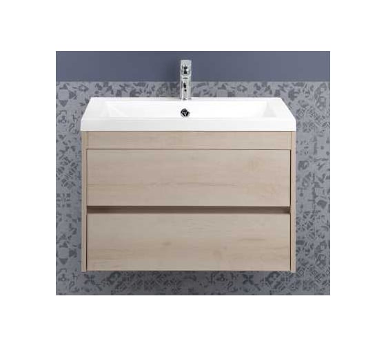 Изображение товара База под раковину подвесная с двумя выкатными ящиками Art&Max FAMILY Pino Bianco, 750x480x550 мм Family-750-2C-SO-PB