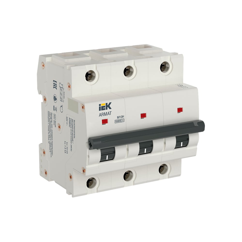 Изображение товара Автоматический выключатель IEK ARMAT M10H 3P C 100А