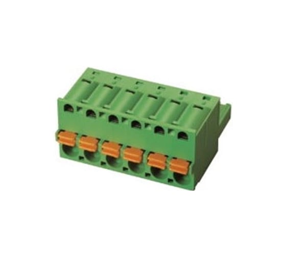 Изображение товара Клеммник 2 контактный Dinkle &quot гнездо&quot шаг 5.00 мм, пружин. 5ESDSR-02P Т02164130