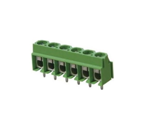 Изображение товара Клеммник 2 контактный Dinkle шаг 5.08 мм, вертикальный на плату (H = 10.0 мм) ED508V-02P Т02150451