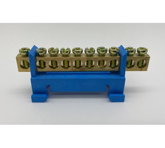 Изображение товара Шина “N” нулевая ANDELI с изолятором на DIN-рейку 6x9 мм стойка мал 10 групп ADL16-304