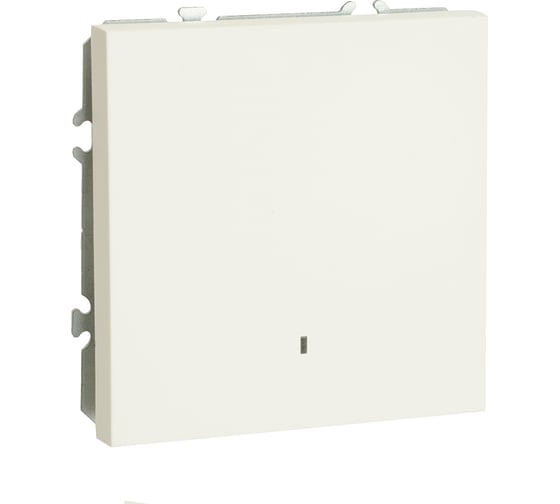 Изображение товара Выключатель 1-клавишный c индикатором (механизм) STEKKER 250В, 10А, серия Эмили, RSW10-5101-01, белый фарфор, soft touch, 49863