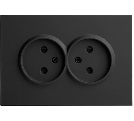 Изображение товара Розетка 2-местная STEKKER с защитной шторкой, б/з, 250В, 16А, серия Эмили, RST16-5116-05, черный уголь, soft touch, 49851