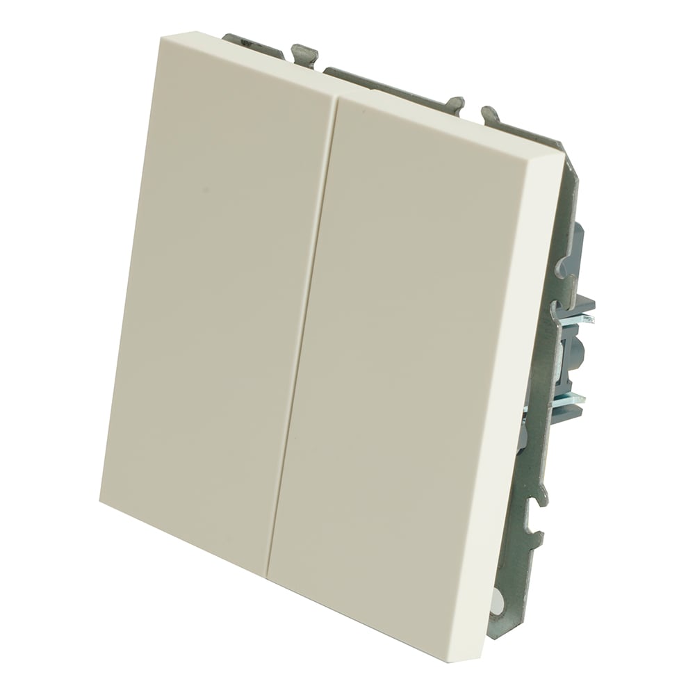 Изображение товара Выключатель 2-клавишный STEKKER Эмили RSW10-5104-01 белый фарфор