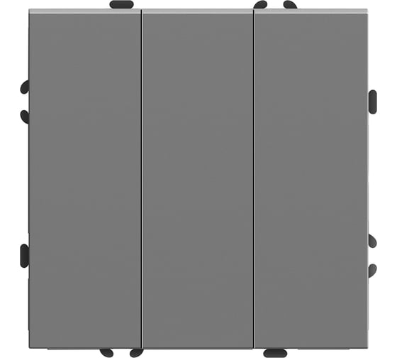 Изображение товара Выключатель 3-клавишный (механизм) STEKKER 250В, 10А, серия Эмили, RSW10-5108-10, платиново-серый, soft touch, 49948