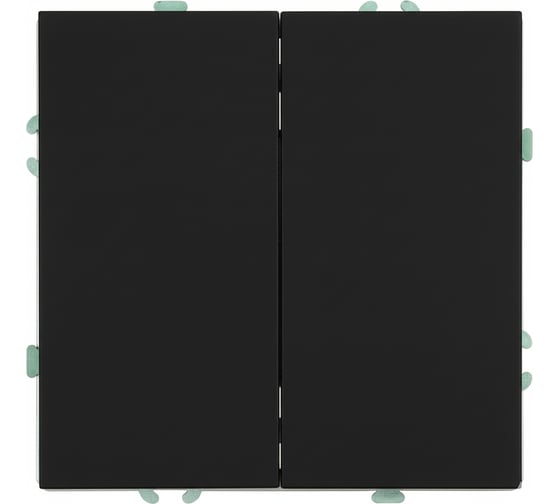 Изображение товара Выключатель 2-клавишный (механизм) STEKKER 250В, 10А, серия Эмили, RSW10-5104-05, черный уголь, soft touch, 49840