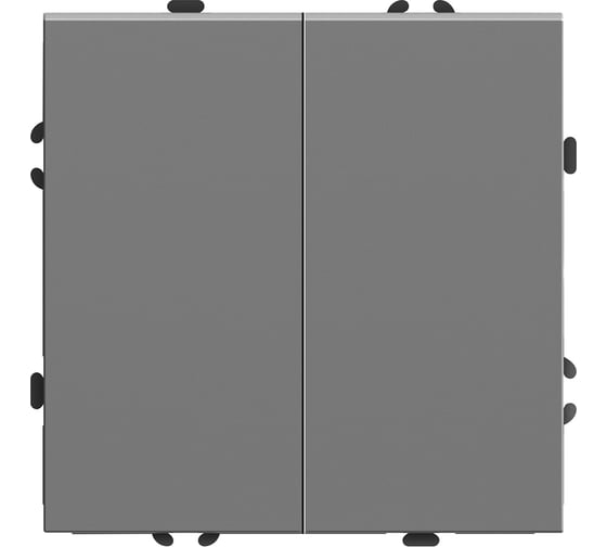 Изображение товара Выключатель 2-клавишный (механизм) STEKKER 250В, 10А, серия Эмили, RSW10-5104-10, платиново-серый, soft touch, 49944