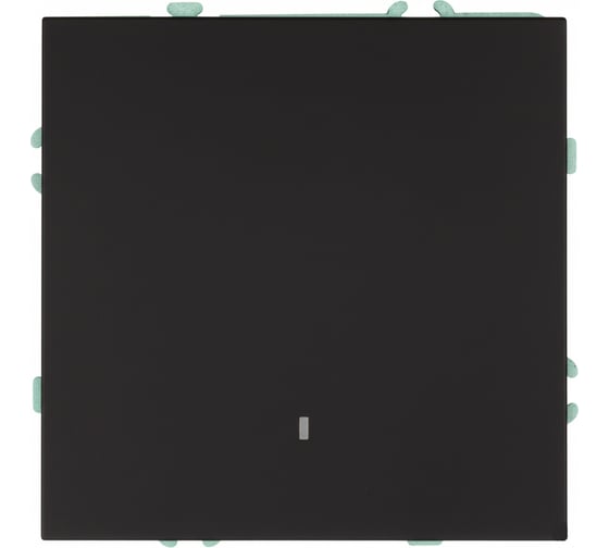 Изображение товара Выключатель 1-клавишный c индикатором (механизм) STEKKER 250В, 10А, серия Эмили, RSW10-5101-05, черный уголь, soft touch, 49837