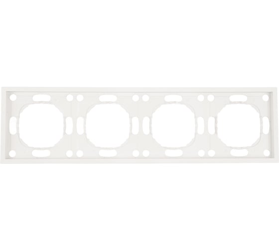 Изображение товара Рамка STEKKER PFR00-5004-01 4-местная, серия Эмили, белый фарфор, soft touch, 49887