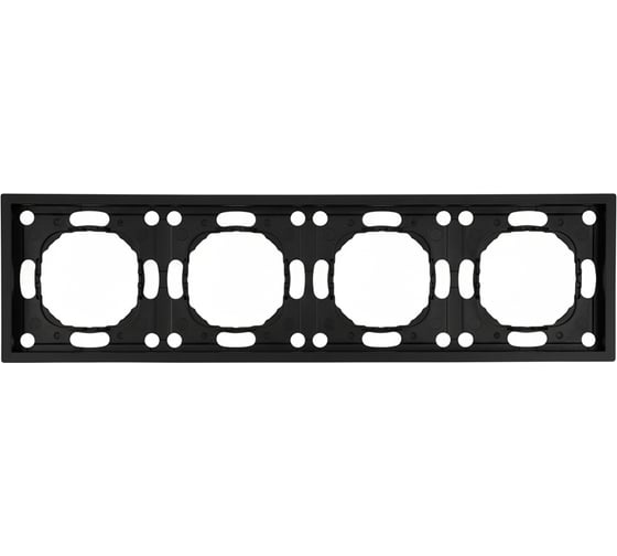 Изображение товара Рамка STEKKER PFR00-5004-05 4-местная, серия Эмили, черный уголь, soft touch, 49861