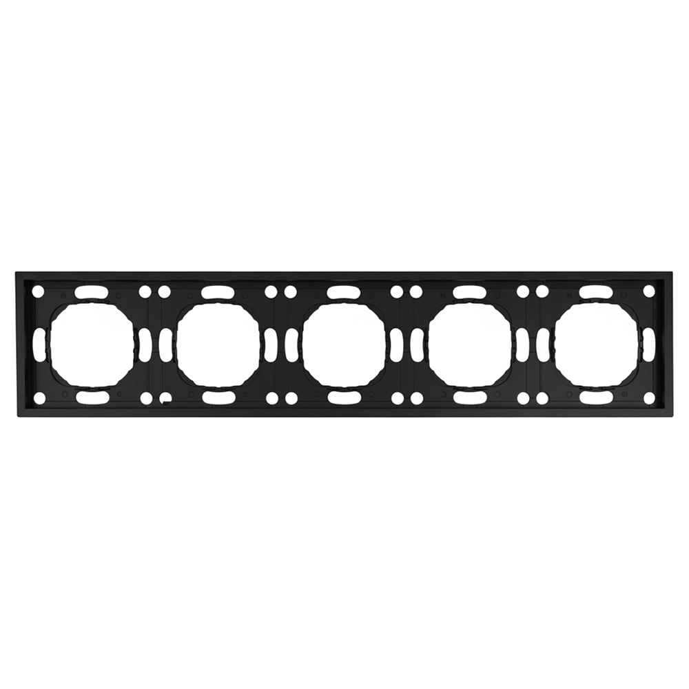 Изображение товара Рамка STEKKER PFR00-5005-05 5-местная черный уголь Эмили