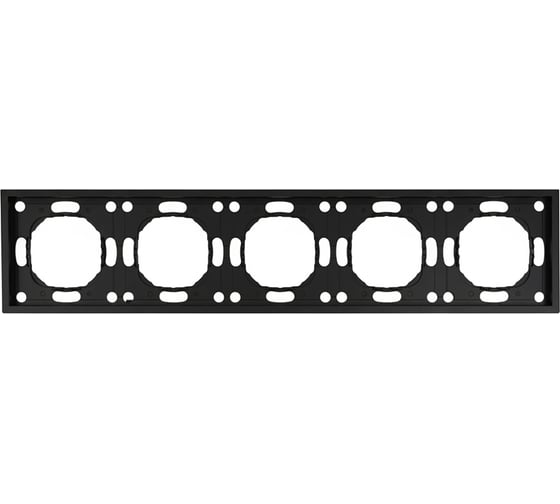Изображение товара Рамка STEKKER PFR00-5005-05 5-местная, серия Эмили, черный уголь, soft touch, 49862