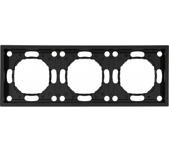 Изображение товара Рамка STEKKER PFR00-5003-05 3-местная, серия Эмили, черный уголь, soft touch, 49860
