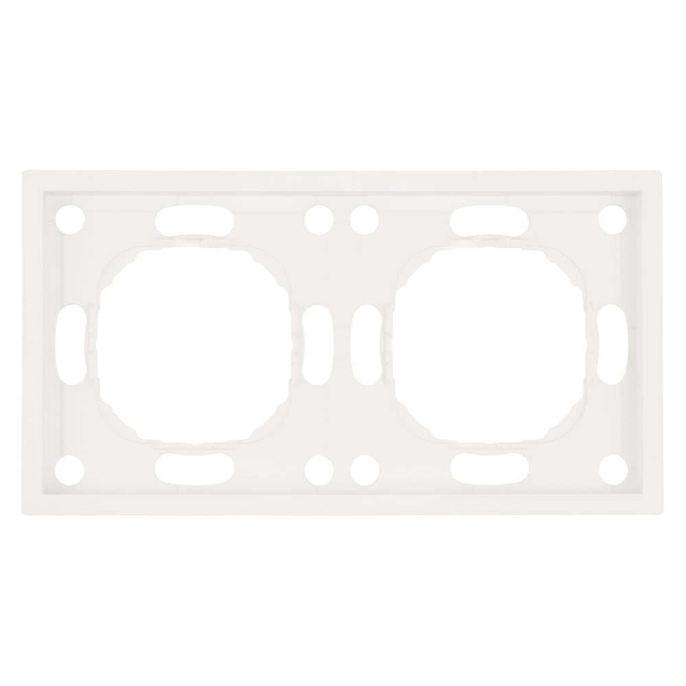 Изображение товара Рамка STEKKER ПФР00-5002-01 2-местная серия Эмили белый фарфор