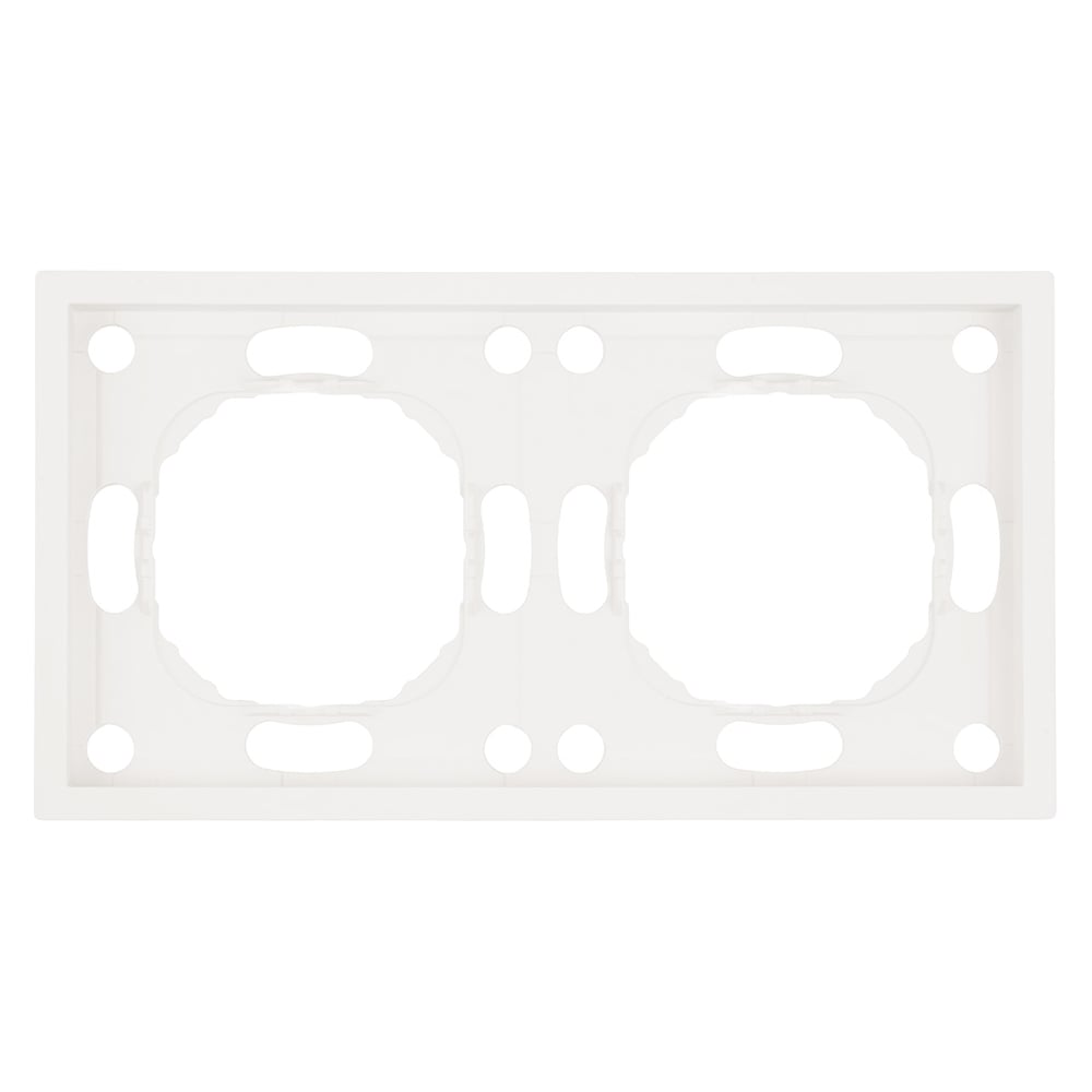 Изображение товара Рамка STEKKER ПФР00-5002-01 2-местная серия Эмили белый фарфор