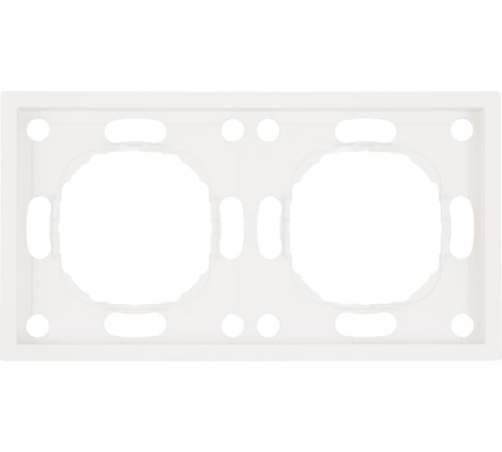 Изображение товара Рамка STEKKER PFR00-5002-01 2-местная, серия Эмили, белый фарфор, soft touch, 49885