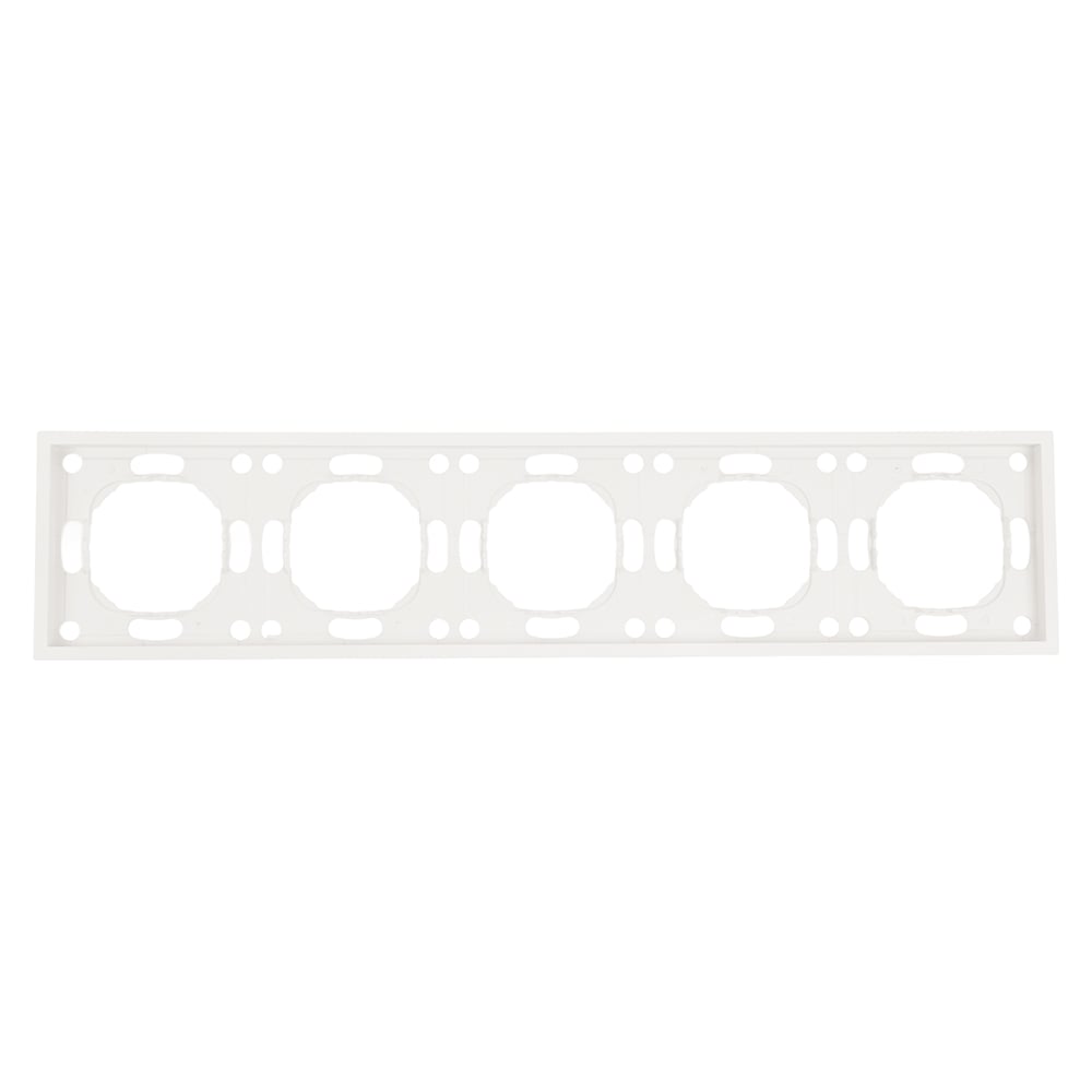 Изображение товара Рамка STEKKER PFR00-5005-01 5-местная серия Эмили белый фарфор