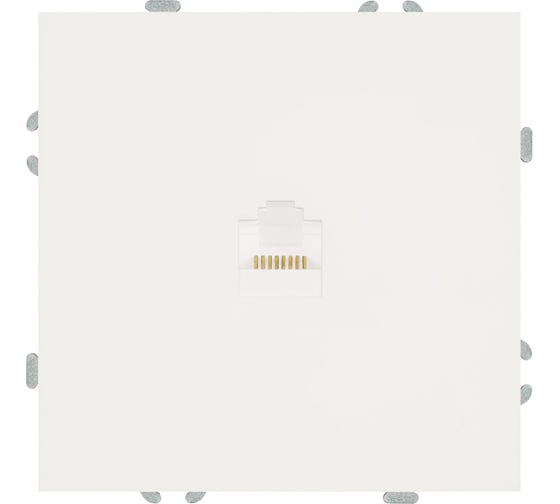 Изображение товара Розетка компьютерная 1-местная RJ-45 (механизм) STEKKER, серия Эмили, RST00-5117-01, белый фарфор, soft touch, 49873