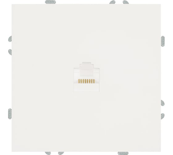 Изображение товара Розетка компьютерная 1-местная RJ-45 (механизм) STEKKER, серия Эмили, RST00-5117-01, белый фарфор, soft touch, 49873