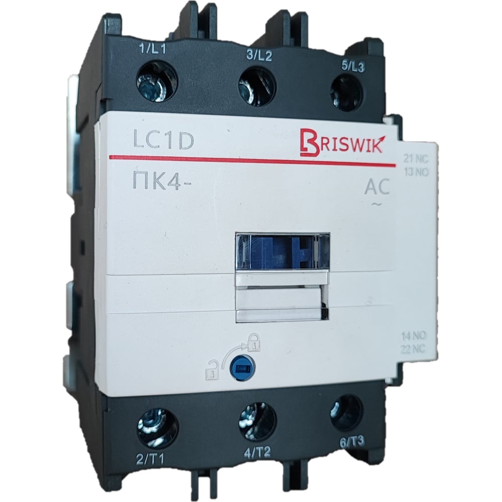Изображение товара Контактор Briswik ПК4-08011230LC1D 80А 230V/AC 1НО/1НЗ LC1D08011P7.BR