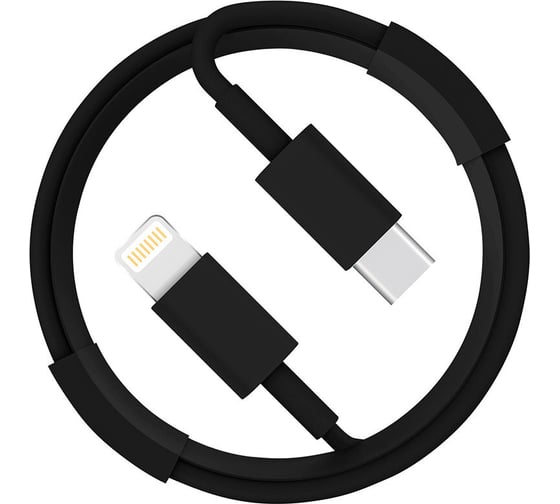 Изображение товара Кабель ENERGY ET-34 USB-С/Lightning (для продукции Apple), 1 м, 20 Вт, черный 108052