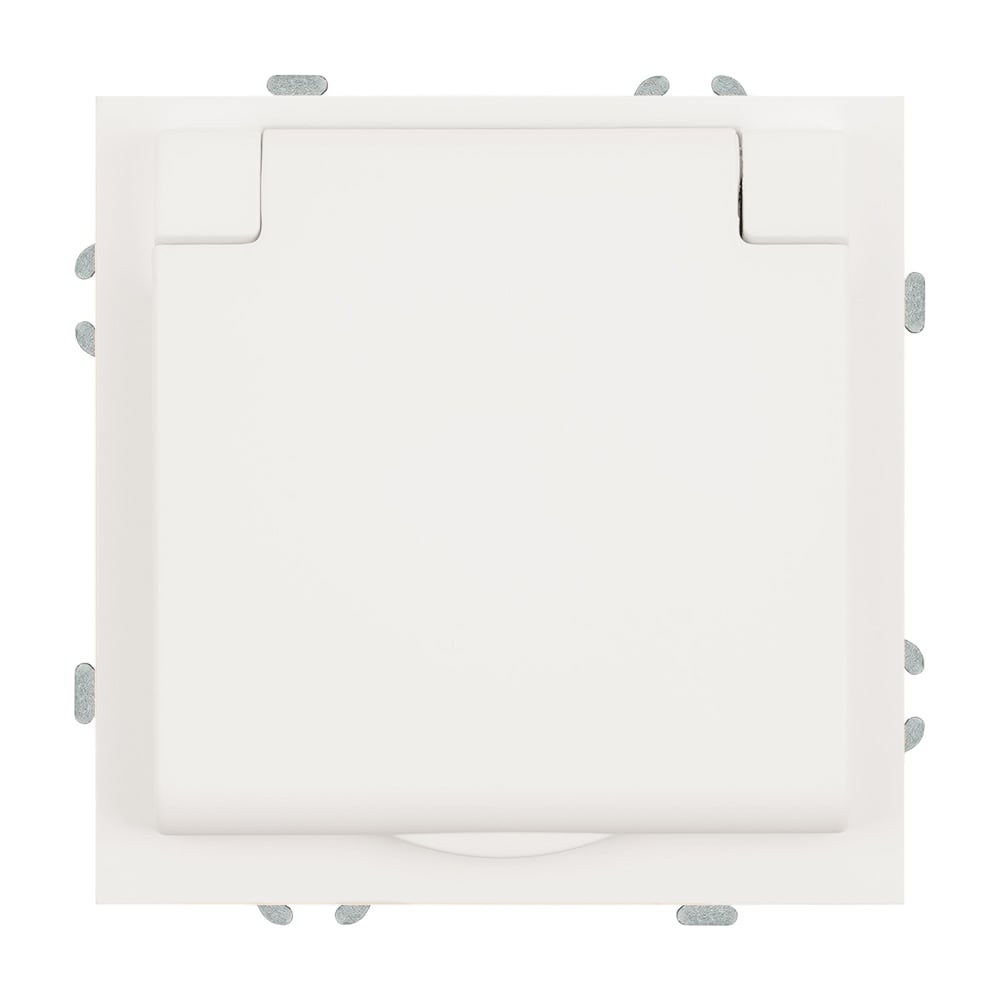 Изображение товара Розетка 1-местная STEKKER серия Эмили с защитной крышкой и шторками IP42 250В 16А