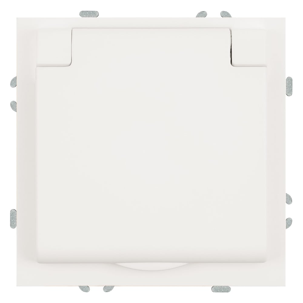 Изображение товара Розетка 1-местная STEKKER серия Эмили с защитной крышкой и шторками IP42 250В 16А