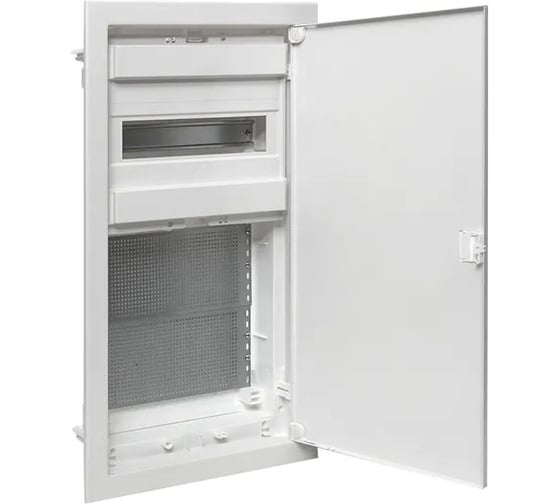 Изображение товара Встраиваемый комбинированный щит EKF "Nova" (1 DIN + 2 МП) 3 габарит с металлической перфорированной дверью IP40 nv-cb-pmd-1+2