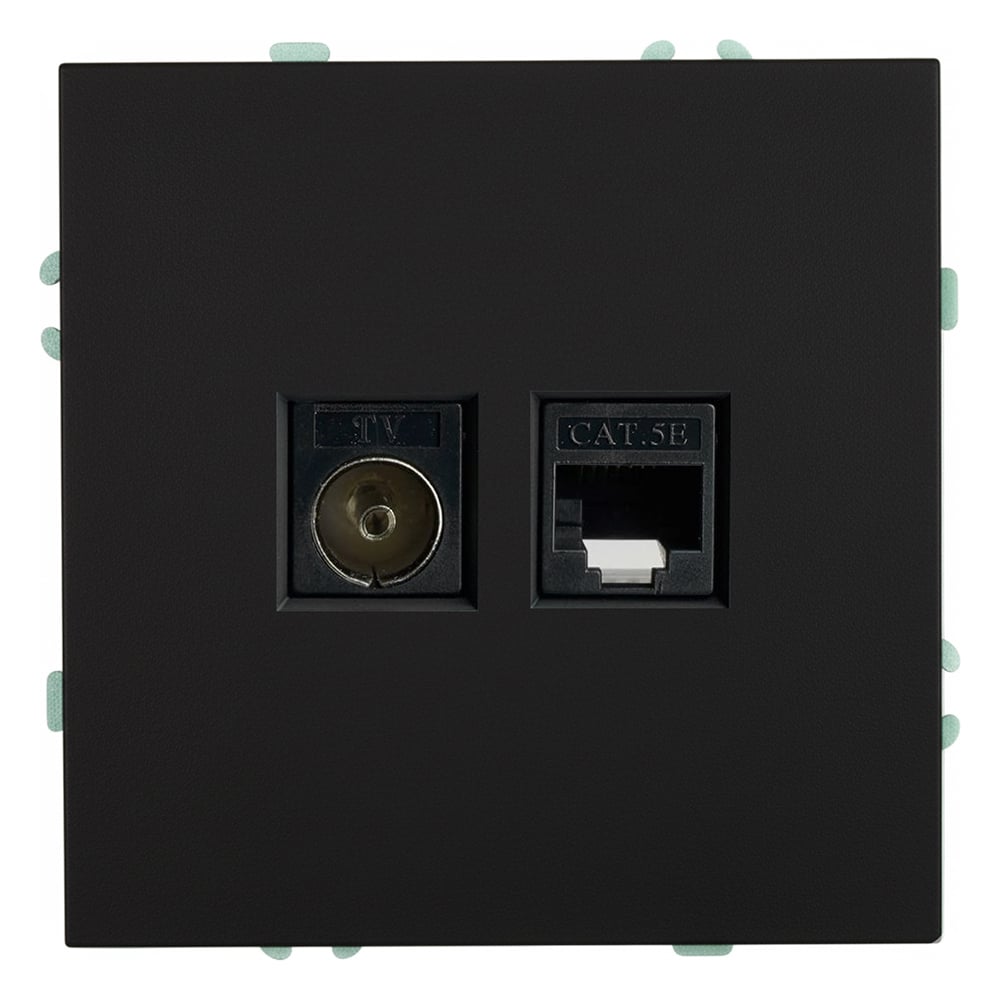 Изображение товара Розетка комбинированная TV+компьютерная RJ-45 серия Эмили STEKKER RST00-5106-05