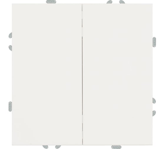 Изображение товара Переключатель 2-клавишный (механизм) STEKKER 250В, 10А, серия Эмили, RSW10-5107-01, белый фарфор, soft touch, 49869