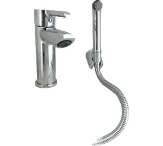 Изображение товара Смеситель для раковины с гигиеническим душем Rainsberg цвет глянцевый хром R805F