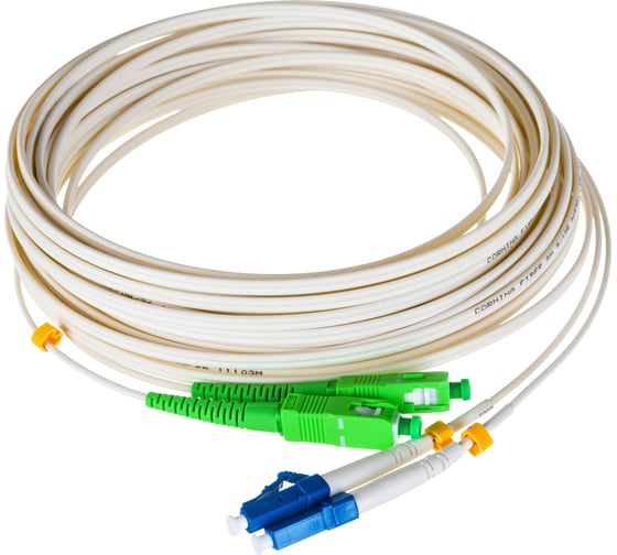 Изображение товара Оптический патч-корд TopLAN дуплексный, 657A1, 10 м, DPC-TOP-657A1-LC/U-SC/A-10