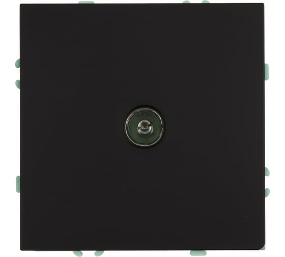 Изображение товара Розетка телевизионная 1-местная (механизм) STEKKER 75 Ом, 5-862МГц, серия Эмили, RST00-5108-05, черный уголь, soft touch, 49849