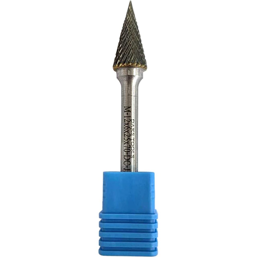 Изображение товара Бор-фреза M-12x6x25x70-DC-J DAKSTOOLS для камня и стали