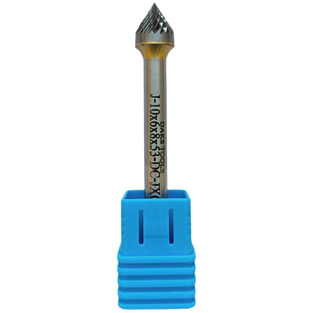 Борфреза коническая форма с углом 60 DAKSTOOLS J-10 мм, DC-двойная насечка J106853DC