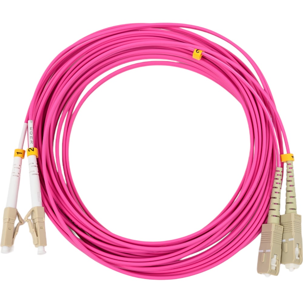 Изображение товара Оптический патч-корд TopLAN дуплексный, MM 50/125, 7 м, DPC-TOP-OM4-LC/P-SC/P-7.0