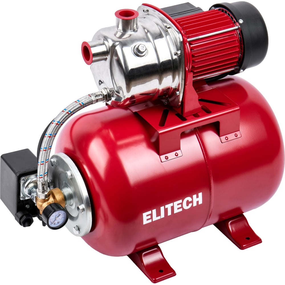 Изображение товара Насосная станция Elitech САВ 1000-24Н с нержавеющей сталью и 24 л баком